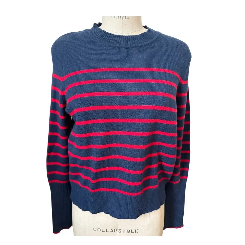 La Ligne x Target Navy Blue Red Striped Sweater Size Large